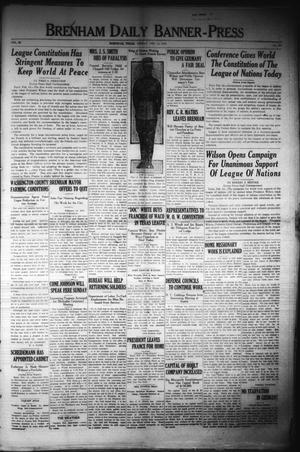 Primary view of object titled 'Brenham Daily Banner-Press (Brenham, Tex.), Vol. 35, No. 273, Ed. 1 Friday, February 14, 1919'.