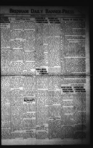 Brenham Daily Banner-Press (Brenham, Tex.), Vol. 38, No. 251, Ed. 1 Wednesday, January 25, 1922
