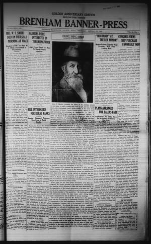 Primary view of object titled 'Brenham Daily Banner-Press (Brenham, Tex.), Vol. 50, No. 1, Ed. 1 Thursday, January 27, 1916'.