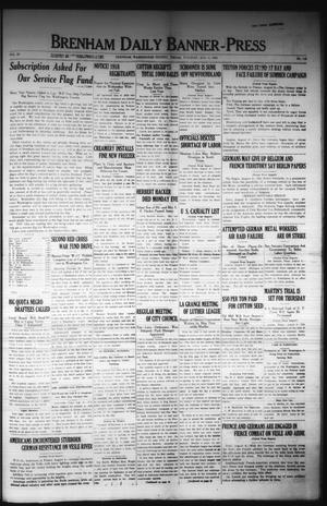 Primary view of object titled 'Brenham Daily Banner-Press (Brenham, Tex.), Vol. 35, No. 112, Ed. 1 Tuesday, August 6, 1918'.