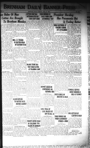 Primary view of object titled 'Brenham Daily Banner-Press (Brenham, Tex.), Vol. 40, No. 106, Ed. 1 Tuesday, July 31, 1923'.