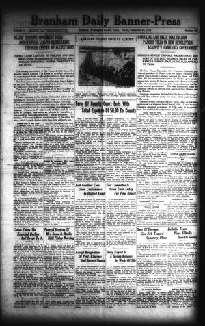 Brenham Daily Banner-Press (Brenham, Tex.), Vol. 31, No. 155, Ed. 1 Friday, September 25, 1914