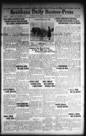 Primary view of object titled 'Brenham Daily Banner-Press (Brenham, Tex.), Vol. 31, No. 297, Ed. 1 Wednesday, March 17, 1915'.