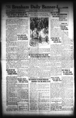 Brenham Daily Banner-Press (Brenham, Tex.), Vol. 31, No. 119, Ed. 1 Friday, August 14, 1914
