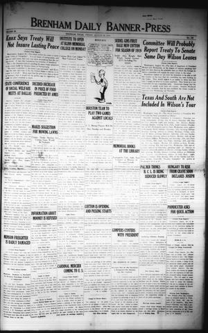 Brenham Daily Banner-Press (Brenham, Tex.), Vol. 36, No. 129, Ed. 1 Friday, August 29, 1919
