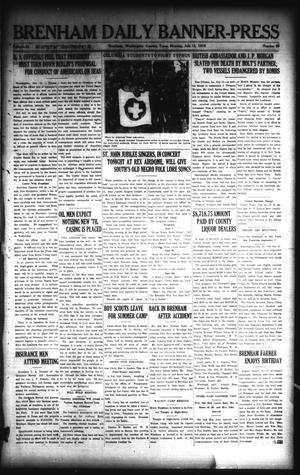 Primary view of object titled 'Brenham Daily Banner-Press (Brenham, Tex.), Vol. 32, No. 89, Ed. 1 Monday, July 12, 1915'.