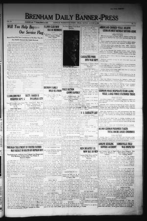 Primary view of object titled 'Brenham Daily Banner-Press (Brenham, Tex.), Vol. 35, No. 111, Ed. 1 Monday, August 5, 1918'.