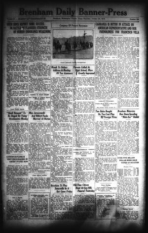 Brenham Daily Banner-Press (Brenham, Tex.), Vol. 31, No. 184, Ed. 1 Thursday, October 29, 1914