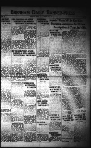 Brenham Daily Banner-Press (Brenham, Tex.), Vol. 38, No. 98, Ed. 1 Friday, July 22, 1921