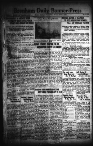 Brenham Daily Banner-Press (Brenham, Tex.), Vol. 31, No. 160, Ed. 1 Thursday, October 1, 1914