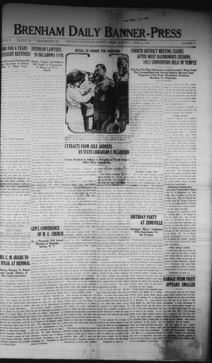 Brenham Daily Banner-Press (Brenham, Tex.), Vol. 33, No. 17, Ed. 1 Saturday, April 15, 1916