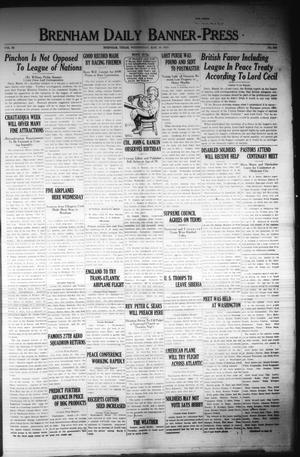 Brenham Daily Banner-Press (Brenham, Tex.), Vol. 35, No. 300, Ed. 1 Wednesday, March 19, 1919