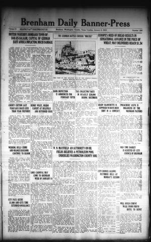 Primary view of object titled 'Brenham Daily Banner-Press (Brenham, Tex.), Vol. 31, No. 238, Ed. 1 Tuesday, January 5, 1915'.