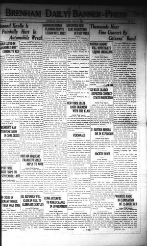 Brenham Daily Banner-Press (Brenham, Tex.), Vol. 40, No. 104, Ed. 1 Saturday, July 28, 1923