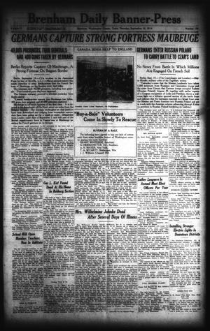 Brenham Daily Banner-Press (Brenham, Tex.), Vol. 31, No. 142, Ed. 1 Thursday, September 10, 1914