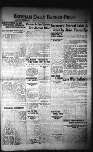 Brenham Daily Banner-Press (Brenham, Tex.), Vol. 34, No. 89, Ed. 1 Thursday, July 12, 1917
