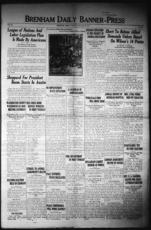 Brenham Daily Banner-Press (Brenham, Tex.), Vol. 35, No. 251, Ed. 1 Monday, January 20, 1919