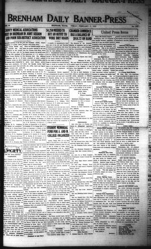 Brenham Daily Banner-Press (Brenham, Tex.), Vol. 38, No. 275, Ed. 1 Friday, February 17, 1922