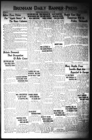 Brenham Daily Banner-Press (Brenham, Tex.), Vol. 40, No. 90, Ed. 1 Thursday, July 12, 1923