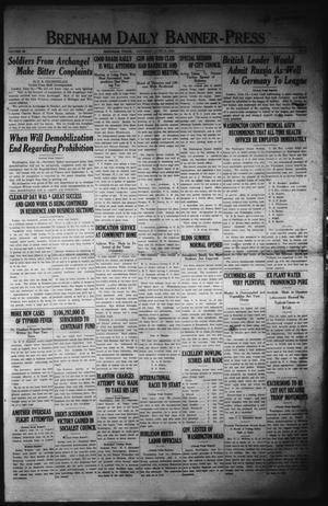 Brenham Daily Banner-Press (Brenham, Tex.), Vol. 36, No. 67, Ed. 1 Saturday, June 14, 1919