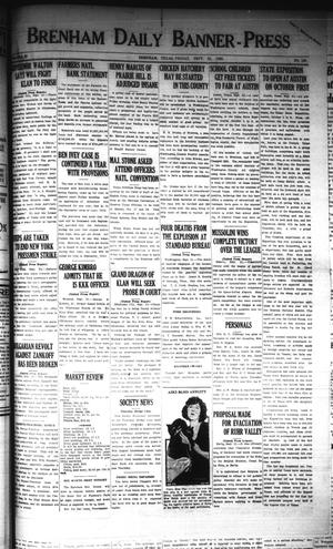 Brenham Daily Banner-Press (Brenham, Tex.), Vol. 40, No. 150, Ed. 1 Friday, September 21, 1923