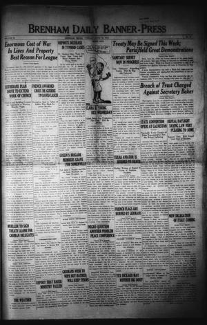 Brenham Daily Banner-Press (Brenham, Tex.), Vol. 36, No. 75, Ed. 1 Tuesday, June 24, 1919