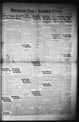 Brenham Daily Banner-Press (Brenham, Tex.), Vol. 36, No. 113, Ed. 1 Monday, August 11, 1919
