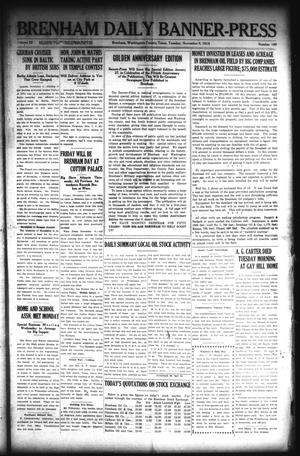 Brenham Daily Banner-Press (Brenham, Tex.), Vol. 32, No. 189, Ed. 1 Tuesday, November 9, 1915
