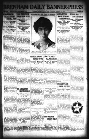 Brenham Daily Banner-Press (Brenham, Tex.), Vol. 32, No. 145, Ed. 1 Wednesday, September 15, 1915