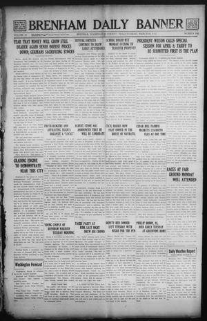 Brenham Daily Banner (Brenham, Tex.), Vol. 29, No. 392, Ed. 1 Tuesday, March 18, 1913