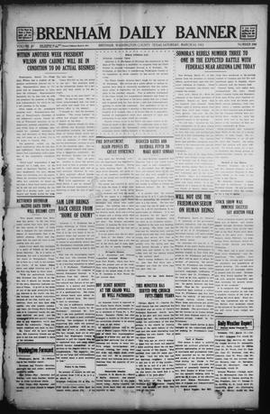 Primary view of object titled 'Brenham Daily Banner (Brenham, Tex.), Vol. 29, No. 390, Ed. 1 Saturday, March 15, 1913'.