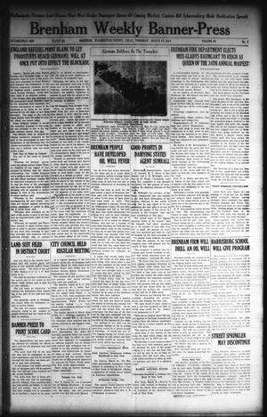 Primary view of object titled 'Brenham Weekly Banner-Press (Brenham, Tex.), Vol. 49, No. 8, Ed. 1 Thursday, March 18, 1915'.