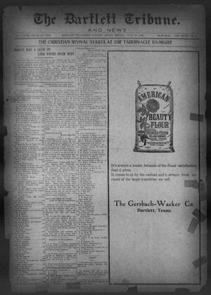 Primary view of object titled 'The Bartlett Tribune and News (Bartlett, Tex.), Vol. 35, No. 6, Ed. 1, Friday, July 30, 1920'.