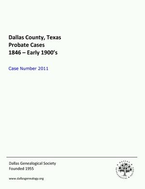 Dallas County Probate Case 2011: White, Martha (Deceased)