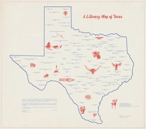 Primary view of object titled 'A Literary Map of Texas'.