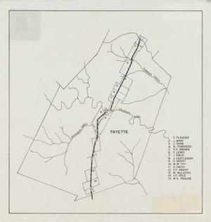 Primary view of object titled '[Map of Fayette County]'.