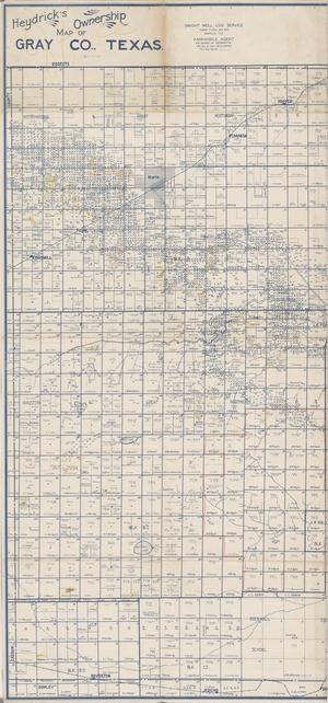 Primary view of object titled 'Heydrick's Ownership Map of Gray Co., Texas.'.