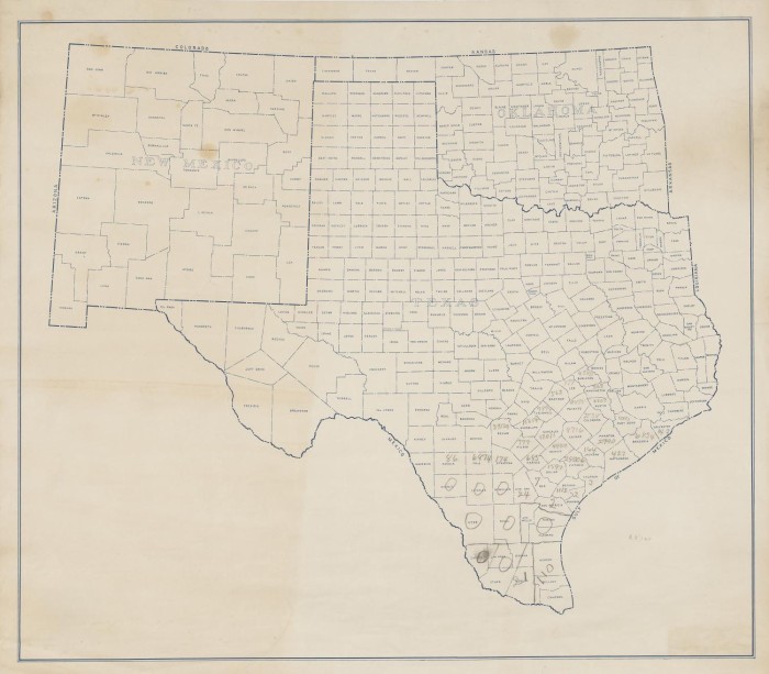 map of texas and new mexico Map Of Texas New Mexico And Oklahoma The Portal To Texas History map of texas and new mexico