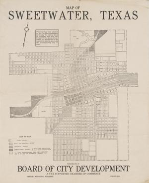 Primary view of object titled 'Map of Sweetwater, Texas'.