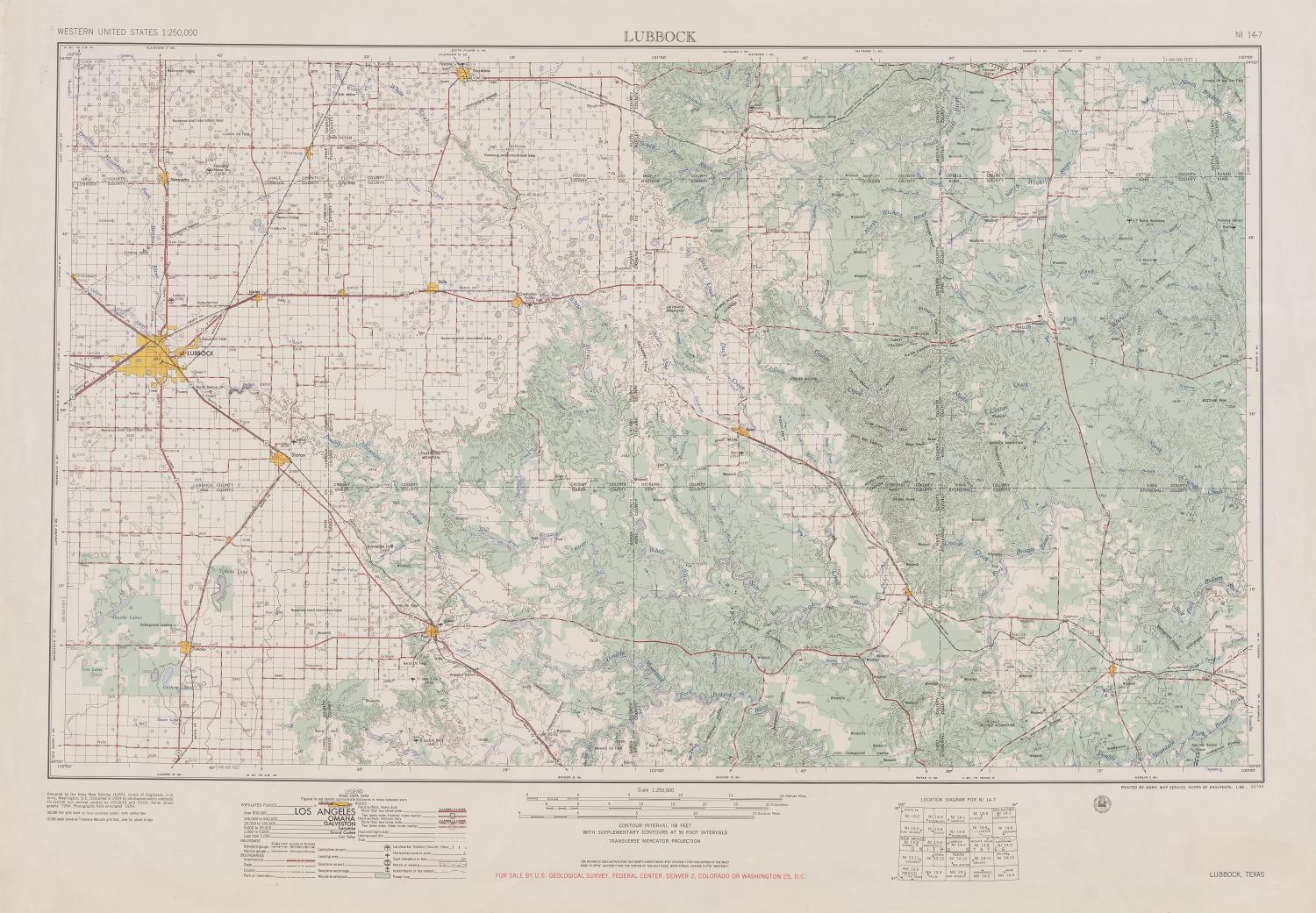 Map of Lubbock County TX c1892 repro 20x24 