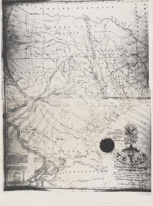 Primary view of object titled 'Map of Texas with Parts of the Adjoining States.'.