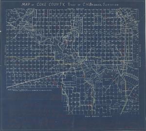 Primary view of object titled 'Map of Coke County, Texas'.