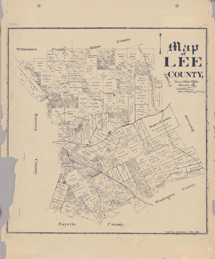 Map of Lee County - The Portal to Texas History