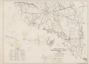 Primary view of object titled 'General Highway Map Nacogdoches County, Texas'.