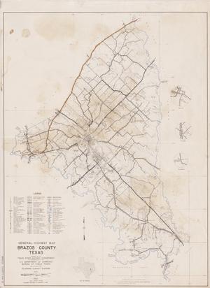 Primary view of object titled 'General Highway Map Brazos County, Texas'.