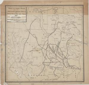 Primary view of object titled 'Routes of Indian Raids into the Northern Mexican States and United States Military Posts, 1860'.