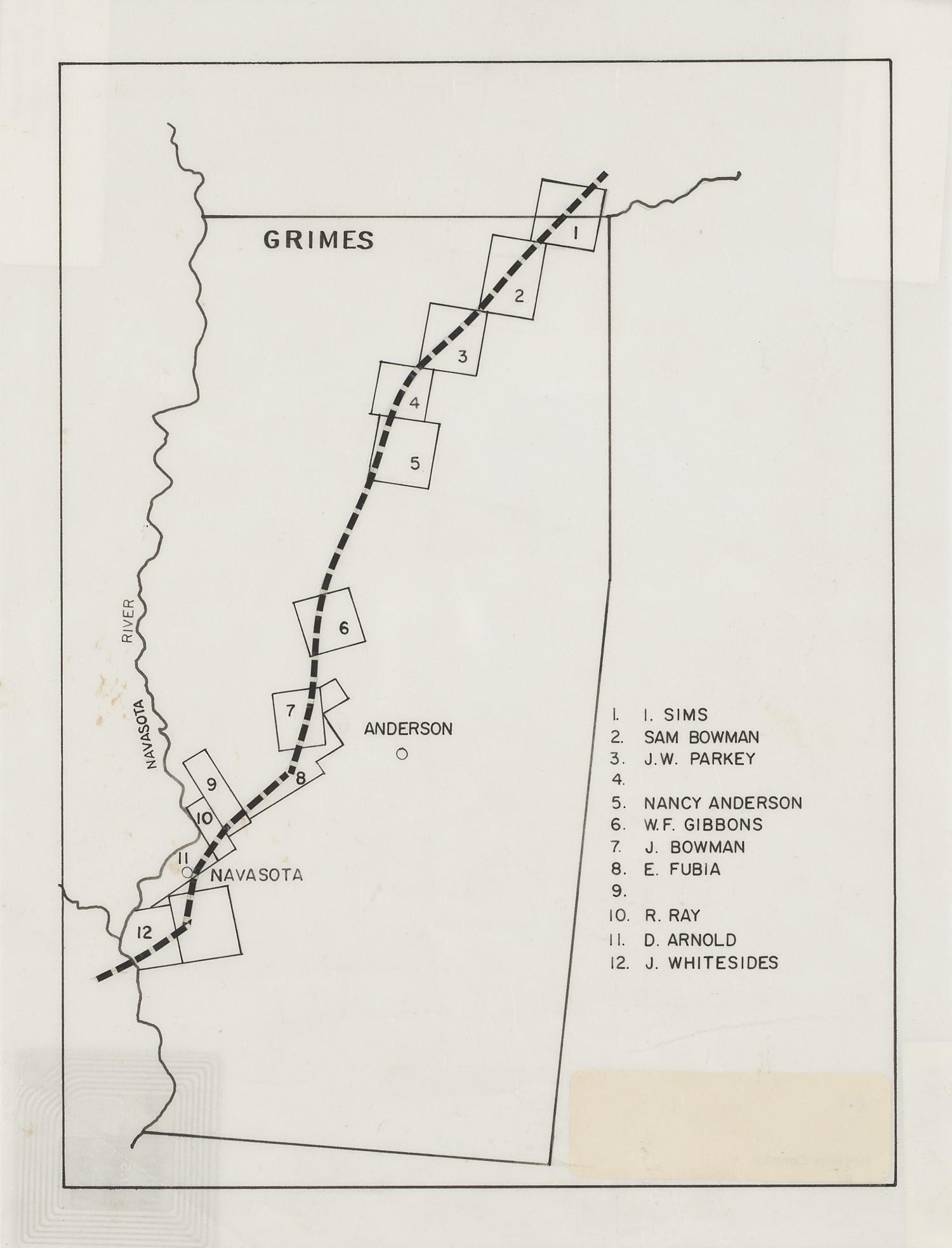 Map Of Grimes County The Portal To Texas History