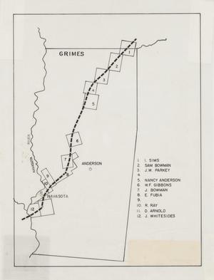 Primary view of object titled '[Map of Grimes County]'.