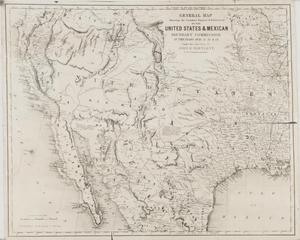 Primary view of object titled 'General Map Showing the Countries Explored and Surveyed by the United States and Mexican Boundary Commissions- in the years 1850, 51, 52, and 53.'.