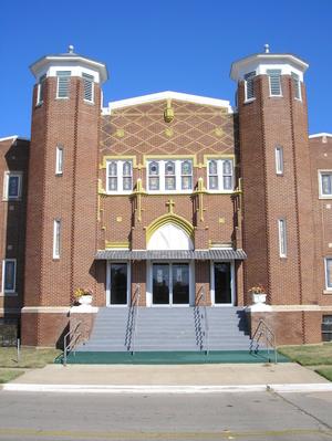 [Photograph of Facade of St. James Methodist Church]